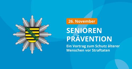 Infografik für eine Veranstaltung am 26. November 2025: SENIOREN PRÄVENTION